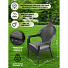 Мебель садовая Green Days, черная, стол, 39х39х42 см, 2 кресла, подушка, 150 кг, 247+220-black - фото 13