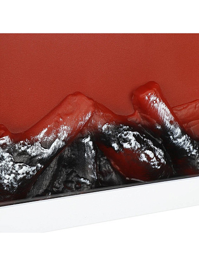 Фонарь декоративный 31х9.5х21 см, USB шнур, АА 3шт, пластик, стекло, Камин, M120013