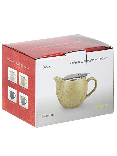 Чайник заварочный керамика, 350 мл, с ситечком, Elrington, Феличита, 109-06106, терракотовый