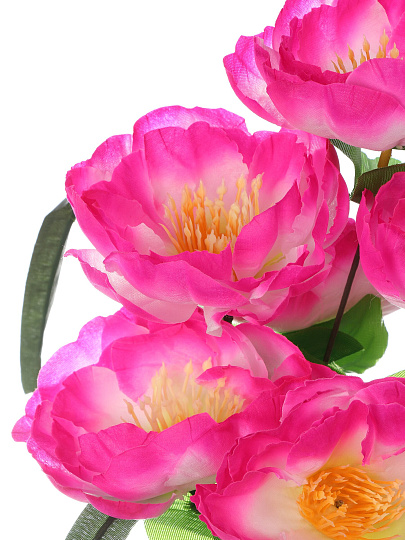 Цветок искусственный декоративный пасхальный, Шиповник, 7 головок, 35 см, в ассортименте, FE076