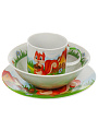 Набор детской посуды фарфор, 3 шт, Белочка, подарочная упаковка, Loraine, 30550 - фото 5