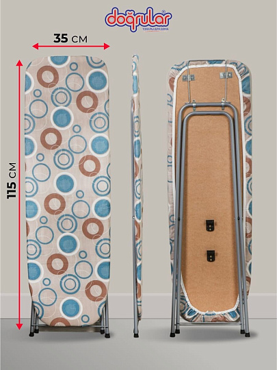 Доска гладильная 115х35 см, Березка, подставка для утюга, Dogrular, 235404, в ассортименте