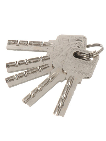 Замок врезной Vrata, 50/76-ЦМВ70, 210304, ручка в комплекте, цилиндровый, защелка, золото