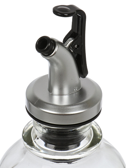 Бутылка для масла, стекло, 500 мл, с пластиковым дозатором, прозрачная, Olive oil, 02020-00515