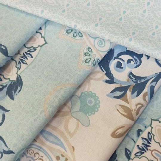 Постельное белье евро, простыня 215х240 см, 2 наволочки 70х70 см, пододеяльник 205х215 см, Для Snoff, поплин, Лесли 4617-1+4617а-1