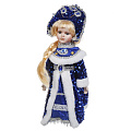 Фигурка декоративная Снегурочка, 40 см, сине-белая, Y4-8445 - фото 2