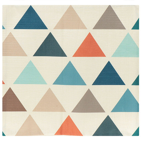 Наволочка, 43х43 см, Цветные треугольники Y3-655 I.K декоративная