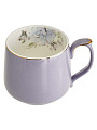 Кружка керамика, 470 мл, Цветочная мозаика, подарочная упаковка, МЛ150L1, фиолетовая