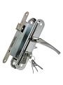 Замок врезной Омега, ЗВ7, 00-00002264, ручка в комплекте, цилиндровый, хром