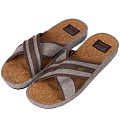 Тапки для мужчин, коричневые, р. 43, открытые, SM 100-048
