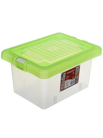Ящик хозяйственный, 5 л, 27х20х15 см, с крышкой, в ассортименте, Darel, 10105