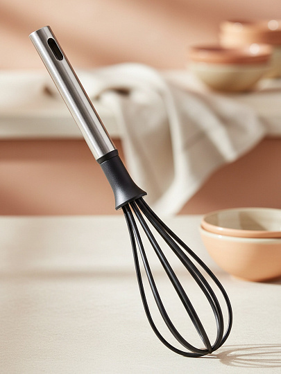 Венчик нейлон, хром, навеска, Daniks, Stark, YW-KT399B-5