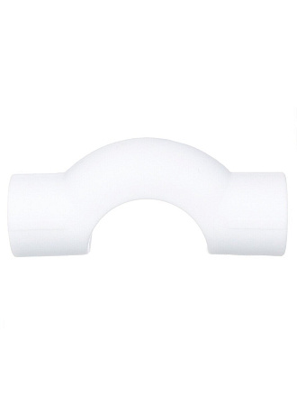 Обводное колено с муфтой полипропилен, d20 мм, короткое, белое, РосТурПласт