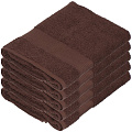 Полотенце банное 70х140 см, 100% хлопок, 375 г/м2, жаккардовый бордюр, Вышневолоцкий текстиль, коричневое, 101, Россия, К1-70140.120.375