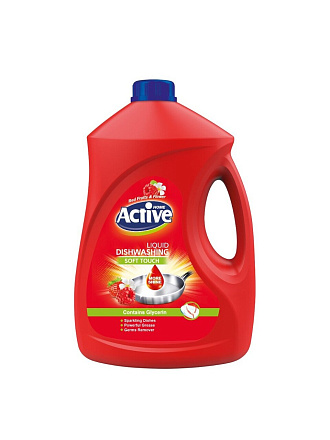 Средство для мытья посуды Active, Клубника и малина, 3500 мл