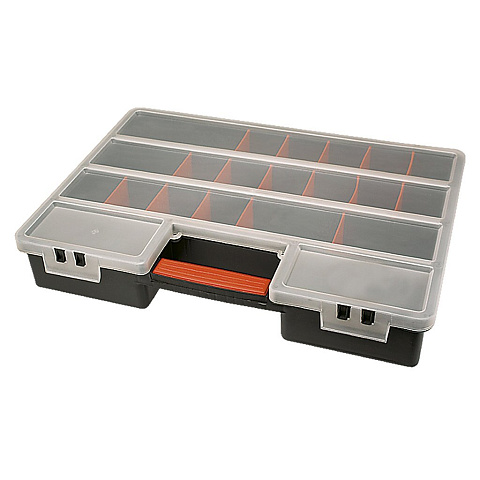 Ящик для крепежа (органайзер) XL с регулируемыми перегородками, TOPEX, 79R160