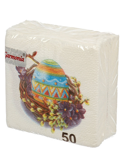 Салфетки бумажные Гармония Цвета, Пасхальные, 50 шт, 24х24 см