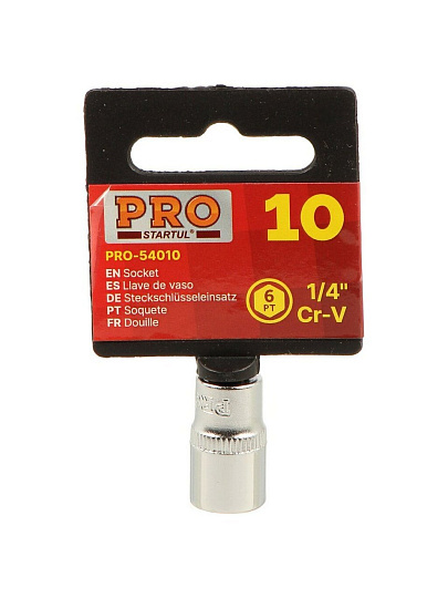 Головка торцевая 6-гранная, 1/4", 10 мм, Startul, PRO-54010