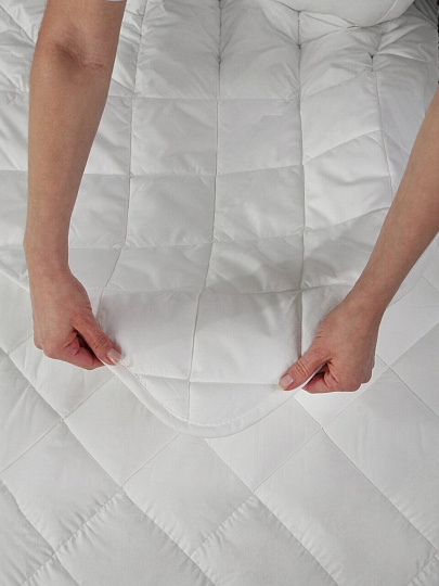 Одеяло 2-спальное, 172х205 см, Лебяжий пух, волокно полиэфирное, 180 г/м2, облегченное, чехол 100% хлопок, Silvano