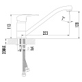 Смеситель для кухни, Lemark, Sedal Pramen, с картриджем, хром, LM3304C - фото 2