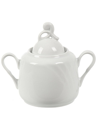 Сахарница 400 мл, фарфор, 15х13.3 см, Добрушский фарфоровый завод, Голубка Белье, 6С0085Ф34