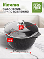 Кастрюля алюминий, антипригарное покрытие, 4 л, крышка стекло, Мечта, Гранит black, 44802, черная - фото 2