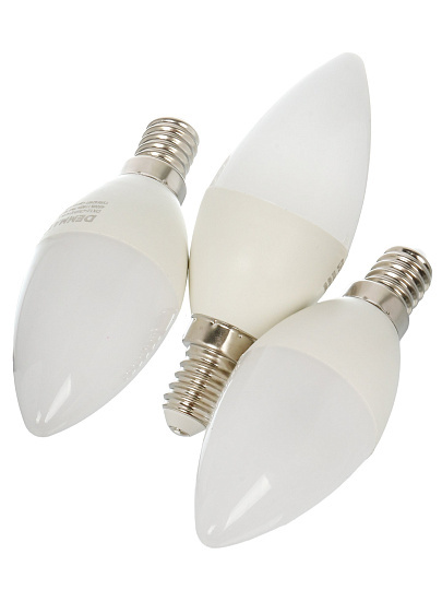 Лампа светодиодная E14, 12 Вт, 100 Вт, 253 В, свеча, 4500 К, нейтральный белый свет, 3 шт, Demmax