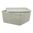 Ящик хозяйственный для хранения, 8 л, 28х28х14 см, с крышкой, белый ротанг, Idea, Бязь, М 2326 - фото 2