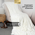 Плед евро, 220х240 см, искусственный мех, 100% полиэстер, Silvano, белый - фото 13