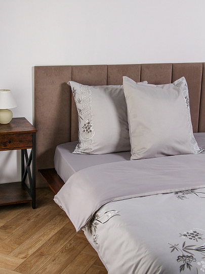 Постельное белье 2-спальное, простыня 200х215 см, 2 наволочки 70х70 см, пододеяльник 175х215 см, Майская ночь, микросатин, Кружево, SJT2502-10