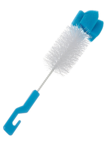 Ершик для мытья бутылок Аквамаг, подвесной, с губкой и ручкой-крючок, ЕМБ-28ГК