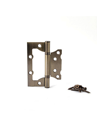 Петля накладная для деревянных дверей, Vanger, 100х75х2 мм, P2-AB, 27730, бронза