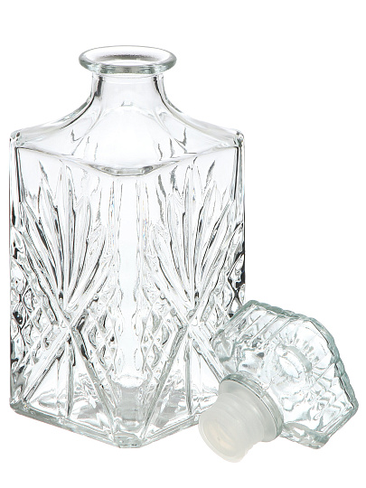 Штоф стекло, 0.9 л, бесцветный, Daniks, Квадро, Y4-11347