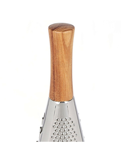 Терка 3 грани, 30х13 см, нержавеющая сталь, рукоятка дерево, Y4-8037