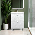 Тумба TOPPUS GOFFRE FLORA 60 белый soft touch под умывальник Art 60