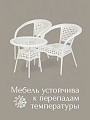 Мебель садовая Кения, стол, 60х60х58 см, 2 кресла, 120 кг, 65х67х80 см, C010144 - фото 6