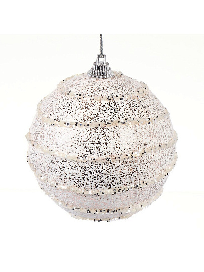 Елочный шар белый, 8 см, SYPMQB-1022415