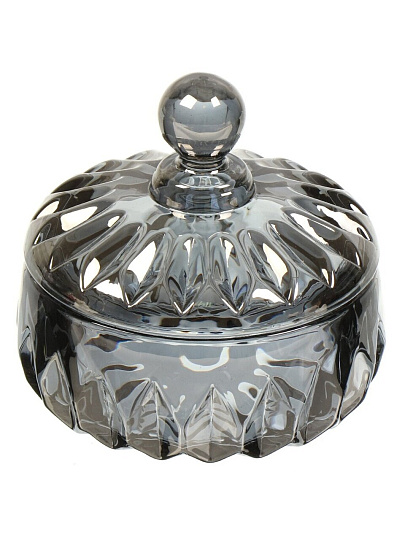 Сахарница 290 мл, стекло, 10.7х10.7 см, графит, Лотос, Y4-5379