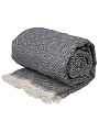 Плед евро, 200х240 см, 50% хлопок, 30% вискоза, 20% акрил, Karteks, EVIUM-007 Antrasit, антрацит - фото 2
