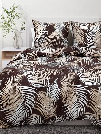 Постельное белье 1.5-спальное, простыня 150х214 см, 1 наволочка 70х70 см, пододеяльник 145х215 см, Майская ночь, бязь, 20427/1