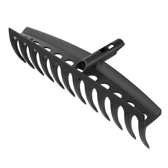 Грабли прямые, 12 зуб, пластик, 41 см, Fiskars, Solid, садовые, 1014917