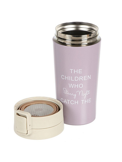 Термокружка нержавеющая сталь, 0.38 л, колба нержавеющая сталь, розовая, Y4-9330