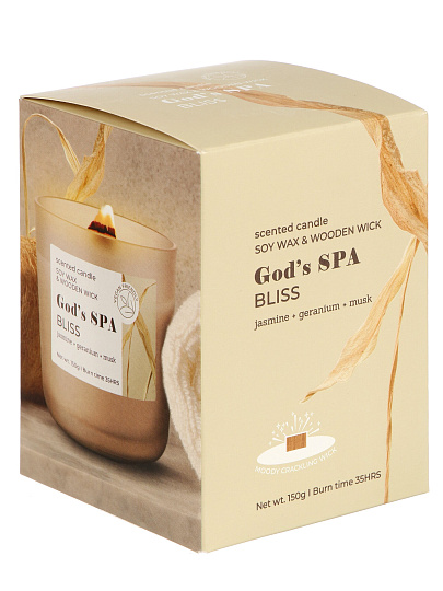 Свеча ароматизированная, 9х8х8 см, в стакане, Bartek Candles, Божий бальзам, 150 гр