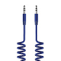 Кабель AUX, OLMIO, Jack-Jack, витой, 3.5 mm, синий, 039484 - фото 2