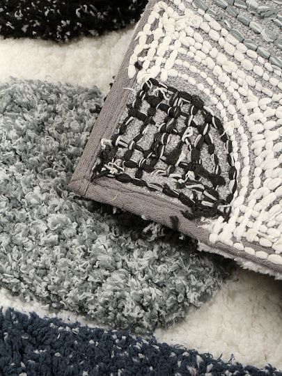 Коврик для ванной микрофибра, 0.5Х0.8 м, серо-белый камень, Silvano, Лиона