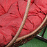 Подвесное кресло Кокон, 1-мест, 67х92х198 см, 100 кг, Green Days, черный/коричневое, подушка сиреневая, TZF-H049-C200H-16 - фото 2