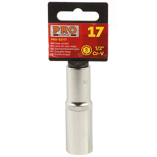 Головка торцевая 6-гранная 1/2&quot;, 17 мм, глубокая, PRO-52117
