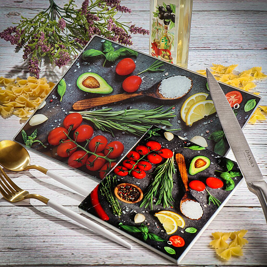 Подставка под горячее, керамика, квадратная, 16 см, Daniks, Розмарин