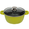 Кастрюля с антипригарным покрытием Bohmann BH-7324МRВ-GR зеленая, 3.9 л