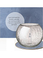 Ваза стекло, настольная, 21 см, Cracle White, 380-636, шар - фото 3